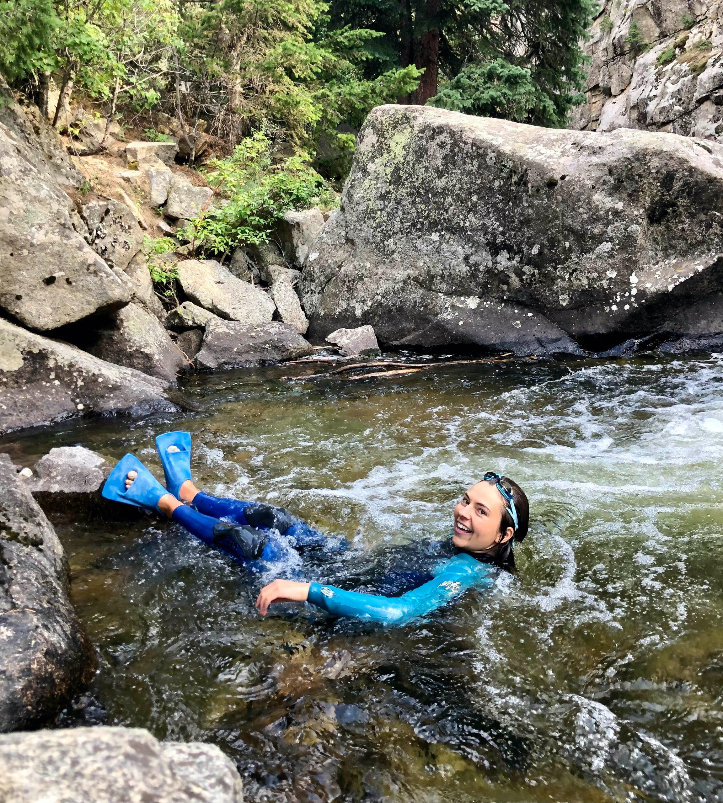 Rachael with ipod and glasses